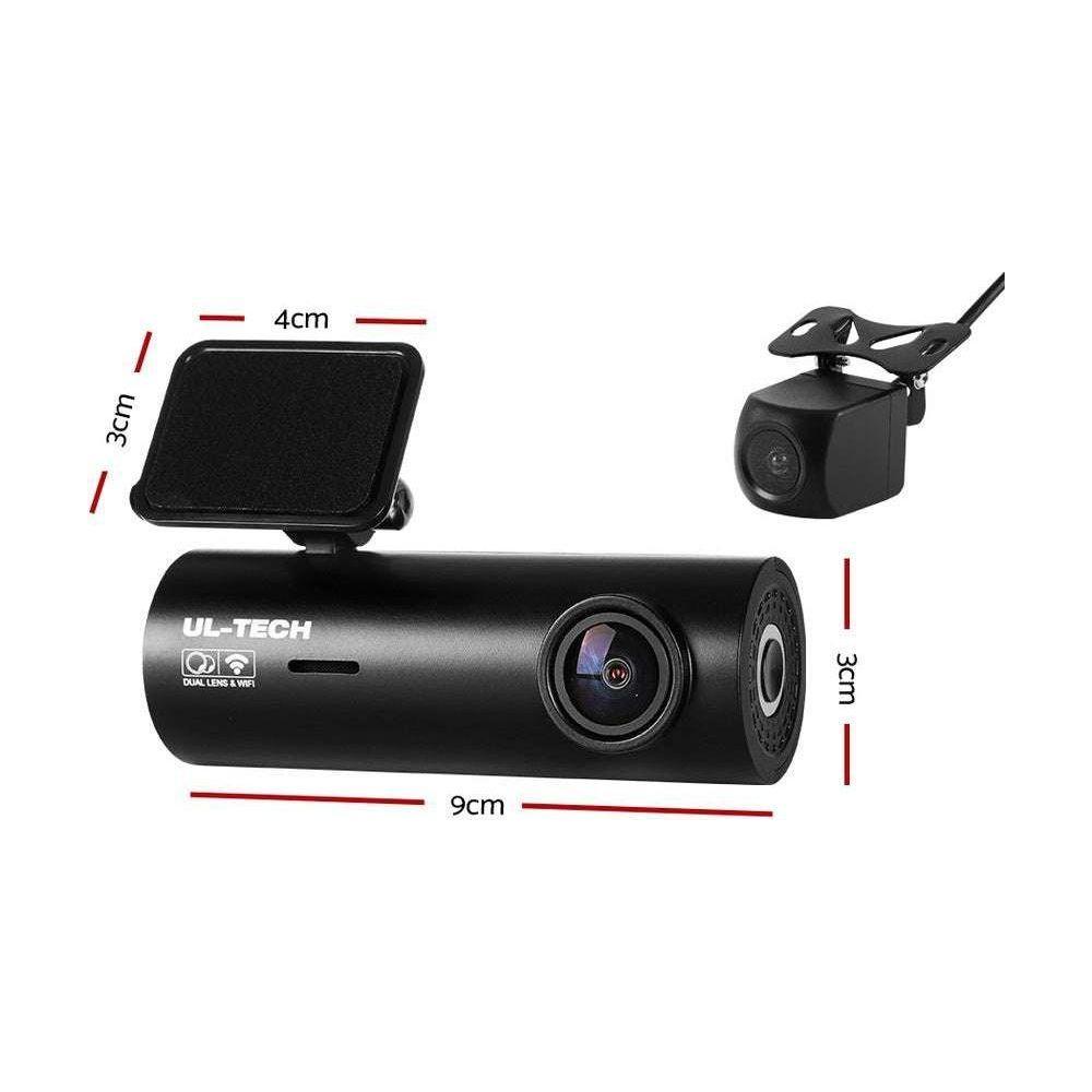 UL-tech 4K Dash Camera Front and Rear Dash Cam DVR WiFi Free Hardwire 64GB Card