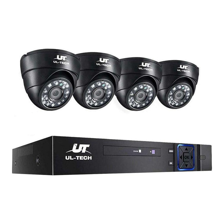 UL-tech CCTV Camera Security System Home 8CH DVR 1080P IP Day Night 4 Dome Cameras Kit