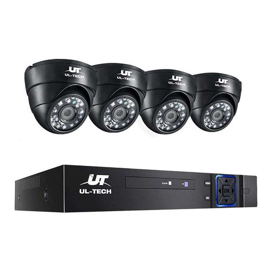 UL-tech CCTV Security Camera Home System DVR 1080P IP Long Range 4 Dome Cameras