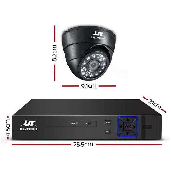 UL-Tech CCTV Security System 2TB 4CH DVR 1080P 4 Camera Sets