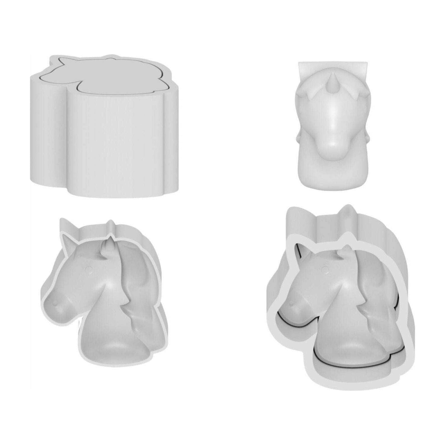 Unicorn Bath Bomb Mold, 3 Piece Mold, Diy, 3D Molds, Bath Bomb Mold Press PLA+