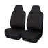 Universal Lavish Front Seat Covers Size 60/25 | Black/Red Stitching