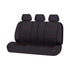 Universal Lavish Rear Seat Cover Size 06/08S | Black/Red Stitching