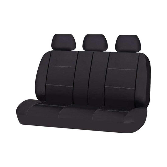 Universal Lavish Rear Seat Cover Size 06/08S | Black/White Stitching