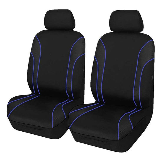 Universal Strident Front Seat Covers Size 30/35 | Blue Piping - Magdasmall