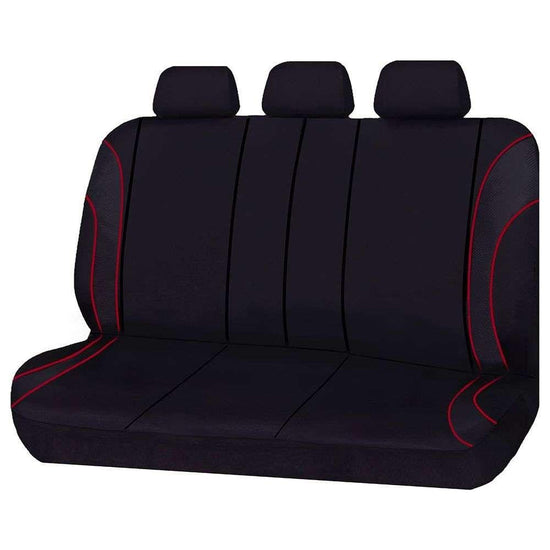 Universal Strident Rear Seat Covers Size 06/08S | Red Piping - Magdasmall