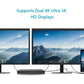 Wavlink USB-C Ultra 5K Laptop Docking Station with 6x USB3.0, 4K Dual Video Outputs, Gigabit Ethernet, Audio WS-UG69DK1