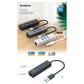 Simplecom CHN420 Aluminium 3 Port SuperSpeed USB HUB with Gigabit Ethernet Adapter Black