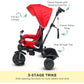 Veebee Explorer 3-stage Kids Trike With Canopy - Red - Magdasmall