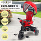 Veebee Explorer 3-stage Kids Trike With Canopy - Red - Magdasmall