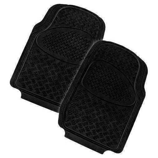 VELOCITY 2-Piece Car Mat - BLACK [Rubber]