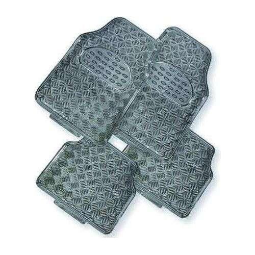 VENOM 4-Piece Car Mat - CARBON [Rubber/Aluminium Look]