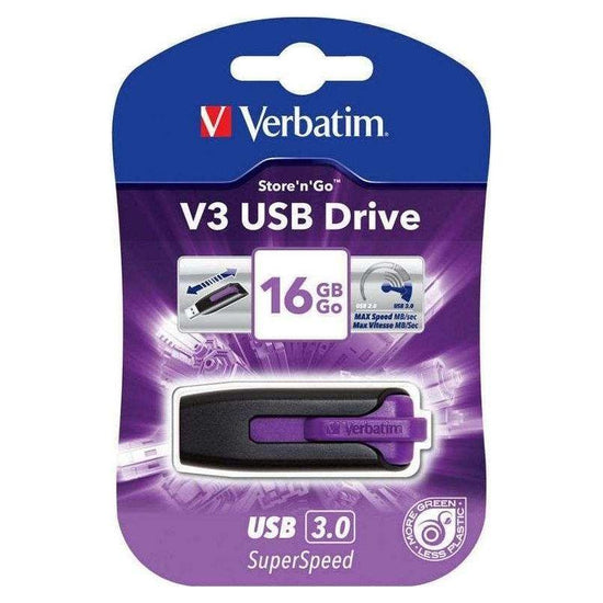 VERBATIM 16GB V3 USB3.0 Violet Store\&