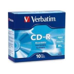 VERBATIM CD-R 700MB 10Pk Slim Case 52x