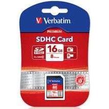 VERBATIM SDHC 16GB (Class 10) Up to 45MB/Sec 300X read speed