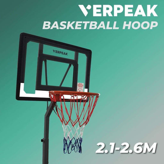 VERPEAK Basketball Hoop Stand 2.1-2.6m (Black)