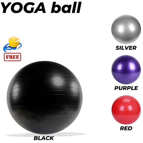 VERPEAK Yoga Ball 65cm (Silver) FT-YB-103-SD / FT-YB-103-ZM