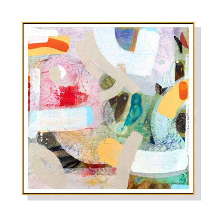 Wall Art 100cmx100cm Changed My Mind IV by Aleah Koury Gold Frame Canvas