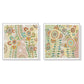 Wall Art 100cmx100cm Lovely Pattern 2 Sets White Frame Canvas