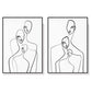 Wall Art 100cmx150cm Abstract Figures 2 Sets Black Frame Canvas