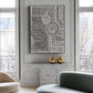 Wall Art 100cmx150cm Clustered Dots A Black Frame Canvas - Magdasmall