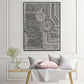Wall Art 100cmx150cm Clustered Dots A Black Frame Canvas - Magdasmall