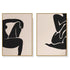 Wall Art 100cmx150cm Female Figure 2 Sets Gold Frame Canvas - Magdasmall