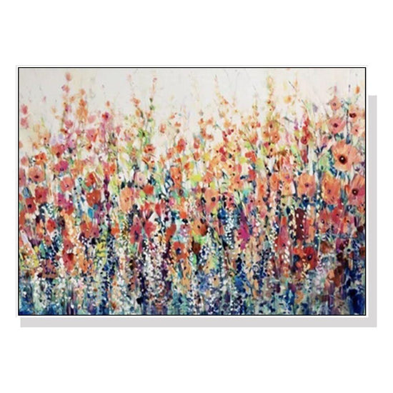 Wall Art 100cmx150cm Flourish Of Spring White Frame Canvas - Magdasmall