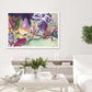 Wall Art 100cmx150cm Late Summer White Frame Canvas - Magdasmall