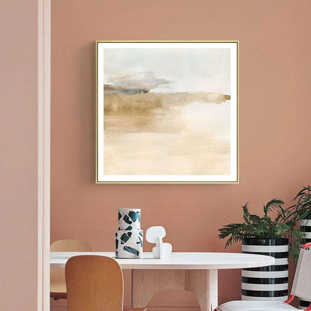 Wall Art 40cmx40cm Atmospheric Edge II Gold Frame Canvas - Magdasmall