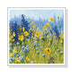 Wall Art 40cmx40cm Joyful In July White Frame Canvas - Magdasmall
