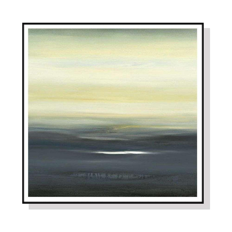 Wall Art 40cmx40cm Land of Serenity Black Frame Canvas - Magdasmall