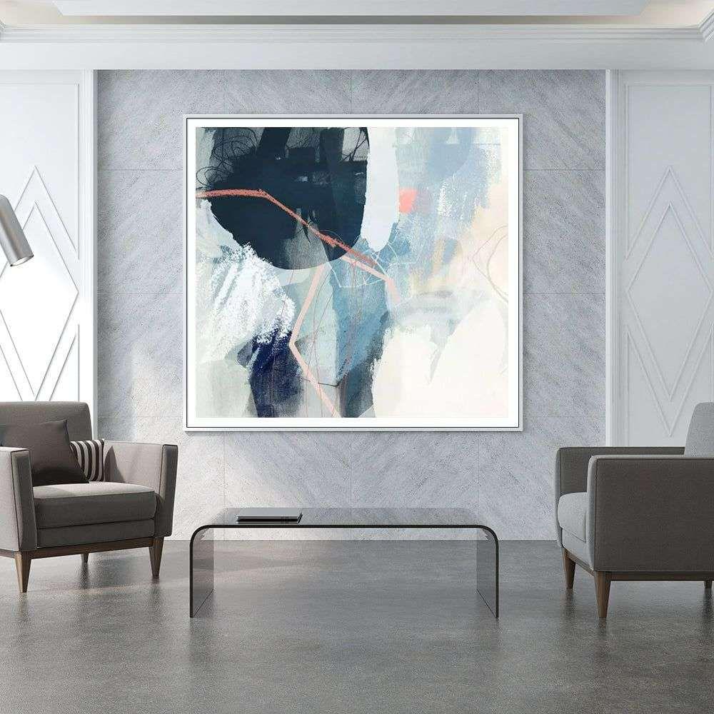 Wall Art 40cmx40cm Luz II White Frame Canvas - Magdasmall