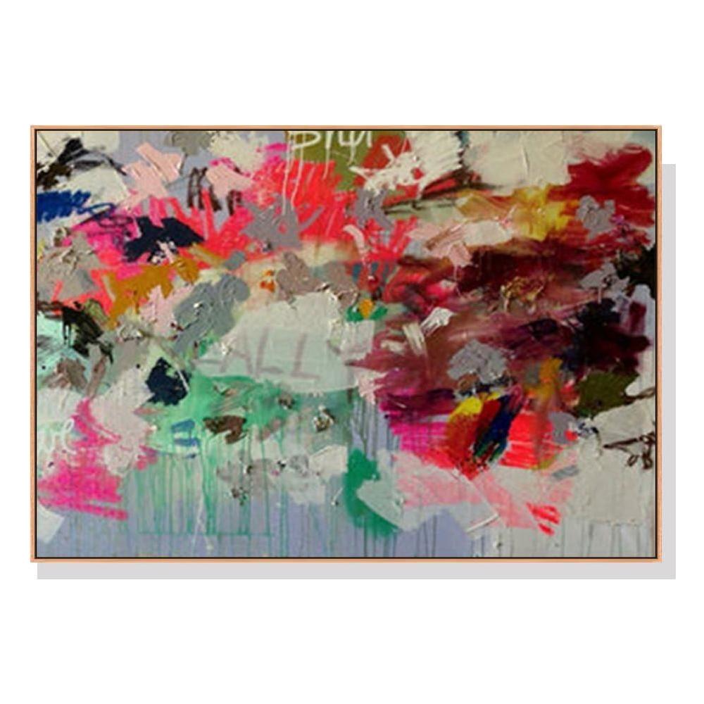 Wall Art 40cmx60cm Abstract Free Flow Wood Frame Canvas - Magdasmall