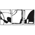 Wall Art 40cmx60cm Black and White 3 Sets Black Frame Canvas