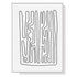 Wall Art 40cmx60cm Black And White Lines White Frame Canvas - Magdasmall