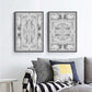 Wall Art 40cmx60cm Black White Pattern 2 Sets Black Frame Canvas - Magdasmall