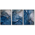 Wall Art 40cmx60cm Blue Gold Marble 3 Sets Black Frame Canvas - Magdasmall