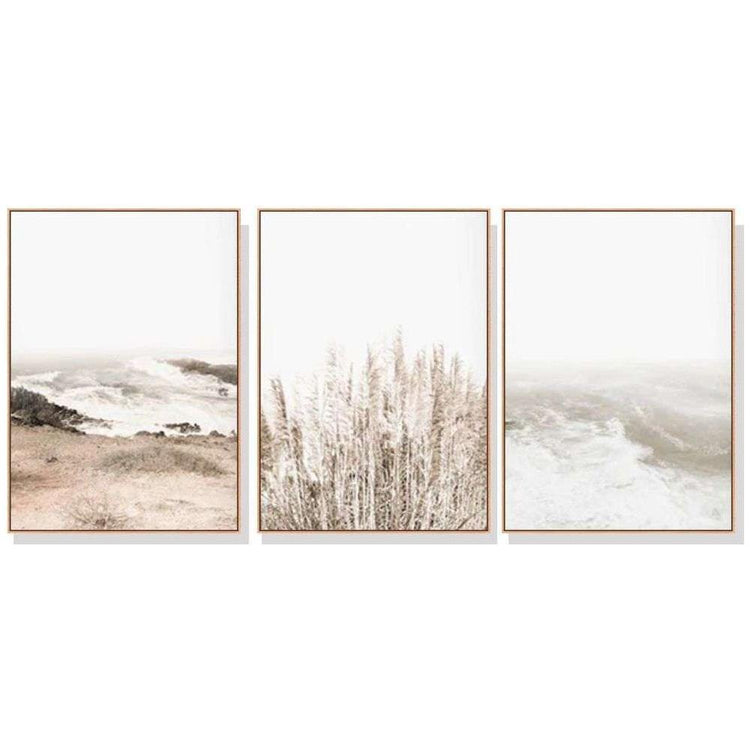 Wall Art 40cmx60cm Coastal Beach 3 Sets Wood Frame Canvas - Magdasmall