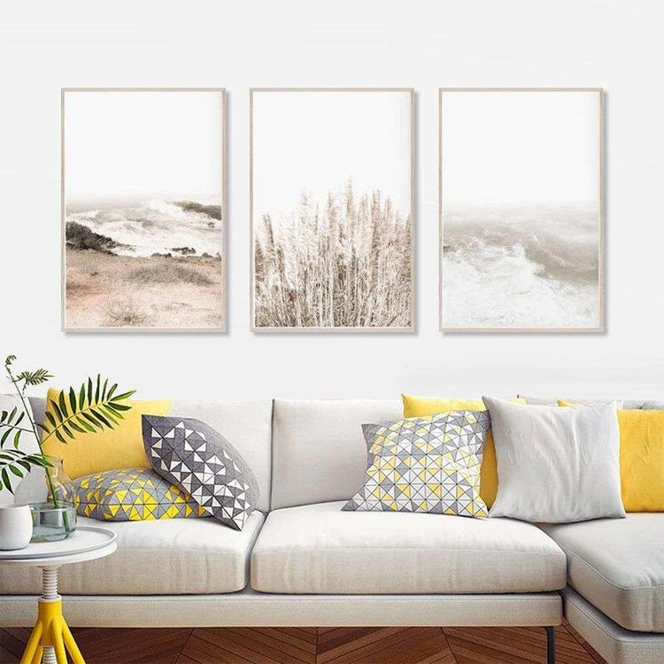 Wall Art 40cmx60cm Coastal Beach 3 Sets Wood Frame Canvas - Magdasmall