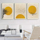 Wall Art 40cmx60cm Flock Of Birds Sun Silhouette 3 Sets Gold Frame Canvas