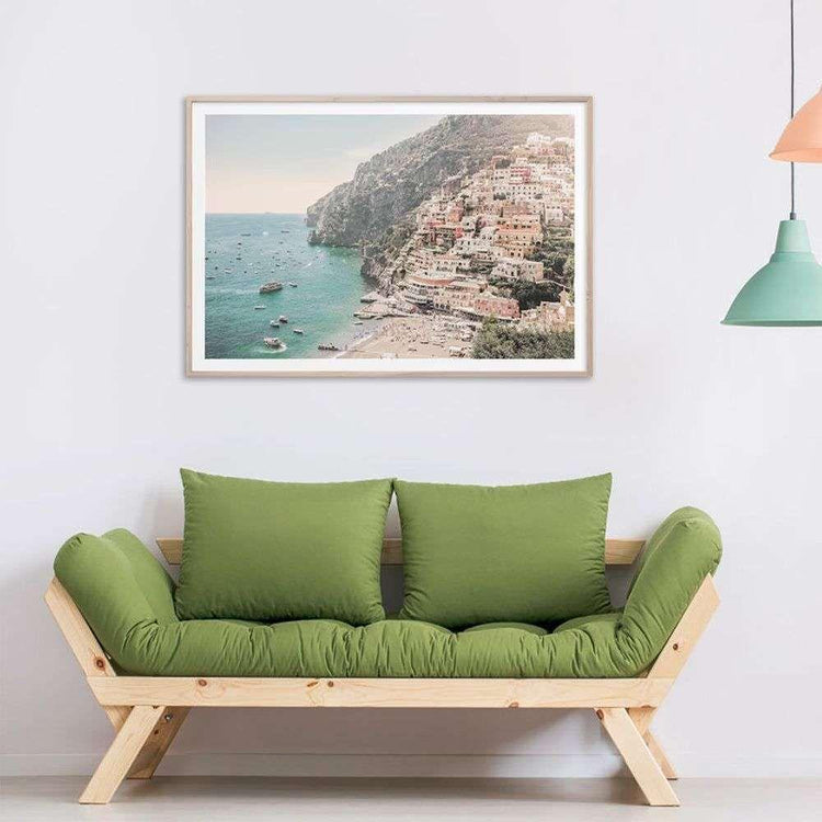 Wall Art 40cmx60cm Italy Amalfi Coast Wood Frame Canvas