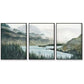 Wall Art 40cmx60cm Landscape 3 Sets Black Frame Canvas - Magdasmall