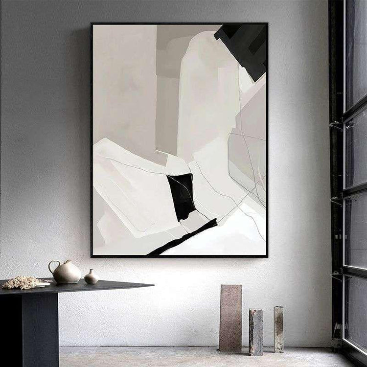 Wall Art 40cmx60cm Modern Abstract 2 Sets Black Frame Canvas - Magdasmall