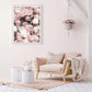 Wall Art 40cmx60cm Peony White Frame Canvas - Magdasmall