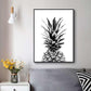 Wall Art 40cmx60cm Pineapple Black Frame Canvas - Magdasmall