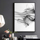 Wall Art 40cmx60cm Stylish Abstract Black 2 Sets Black Frame Canvas - Magdasmall