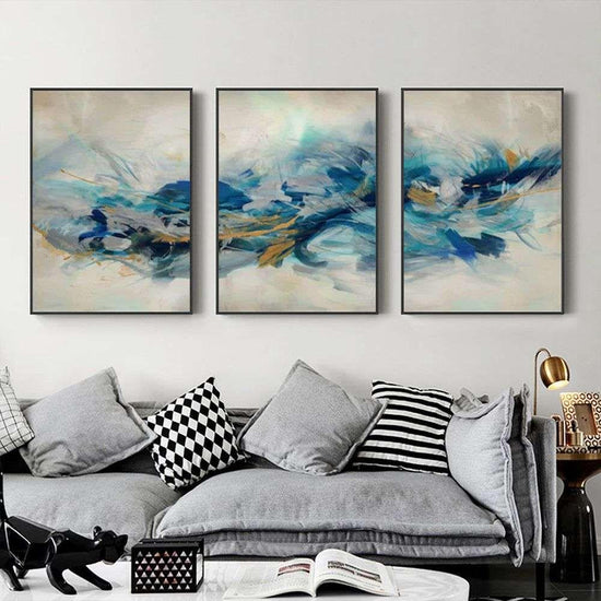 Wall Art 40cmx60cm The Universal 3 Sets Black Frame Canvas - Magdasmall