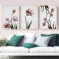 Wall Art 40cmx60cm Tulip Flower 3 Sets Gold Frame Canvas - Magdasmall