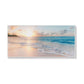 Wall Art 40cmx80cm Ocean and Beach White Frame Canvas - Magdasmall